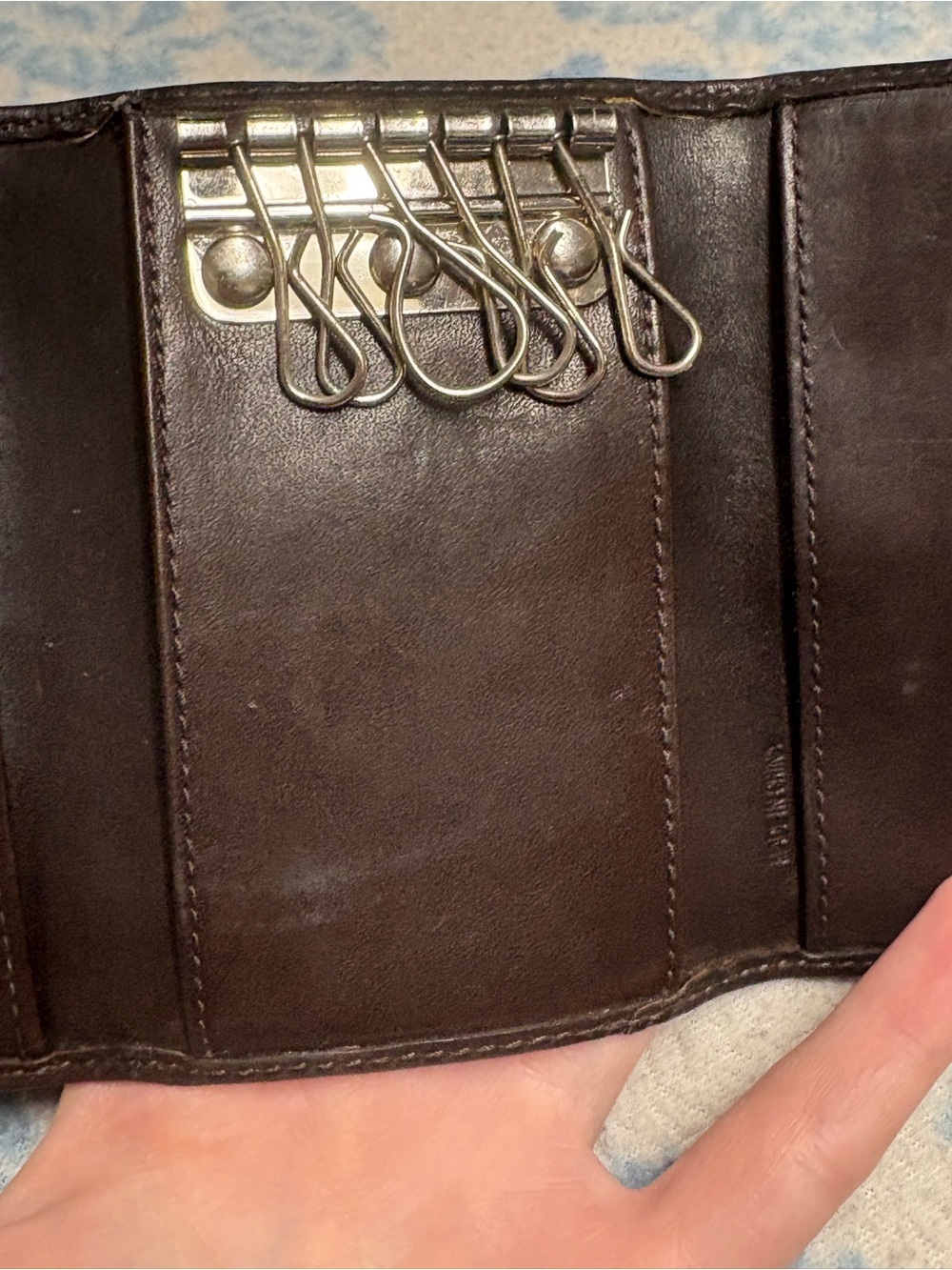 Coach Brown PVC Key Case - Picture 5 of 6